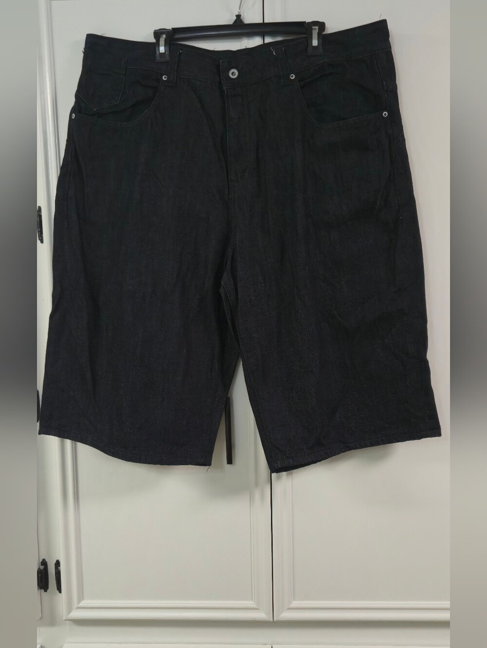 Rocawear Mens Denim Shorts Size 42 Black Original Fit Baggy Jorts Y2K Hip Hop